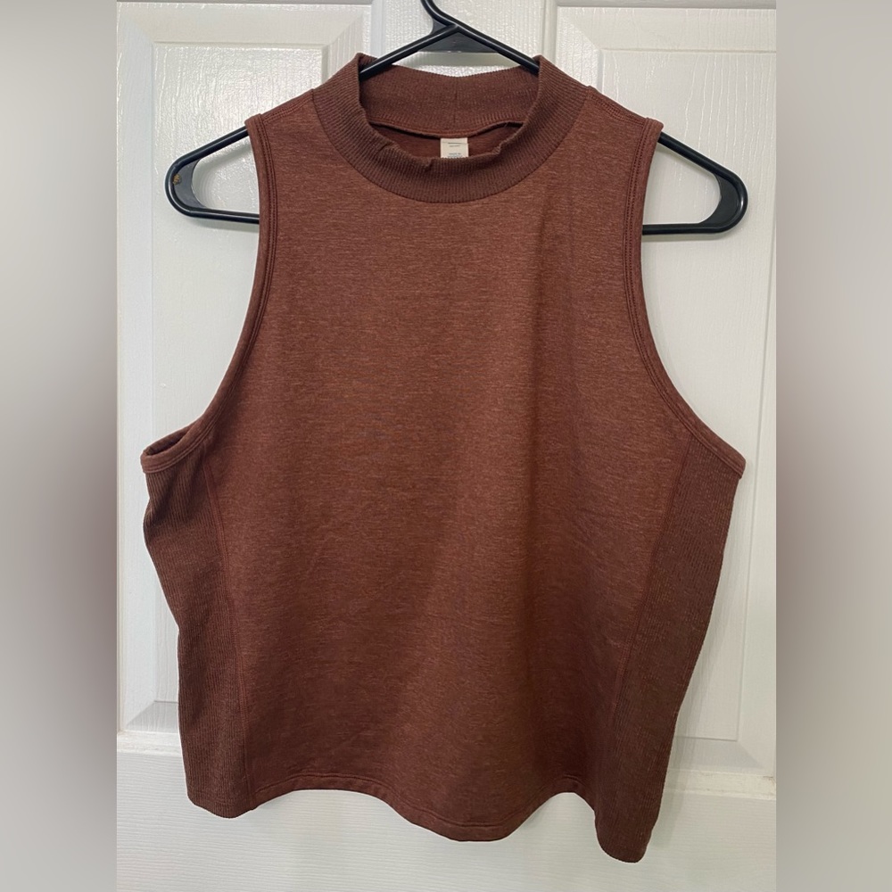 Old Navy Brown Cozecore Mock-Neck Cropped Top/Size Large Tall